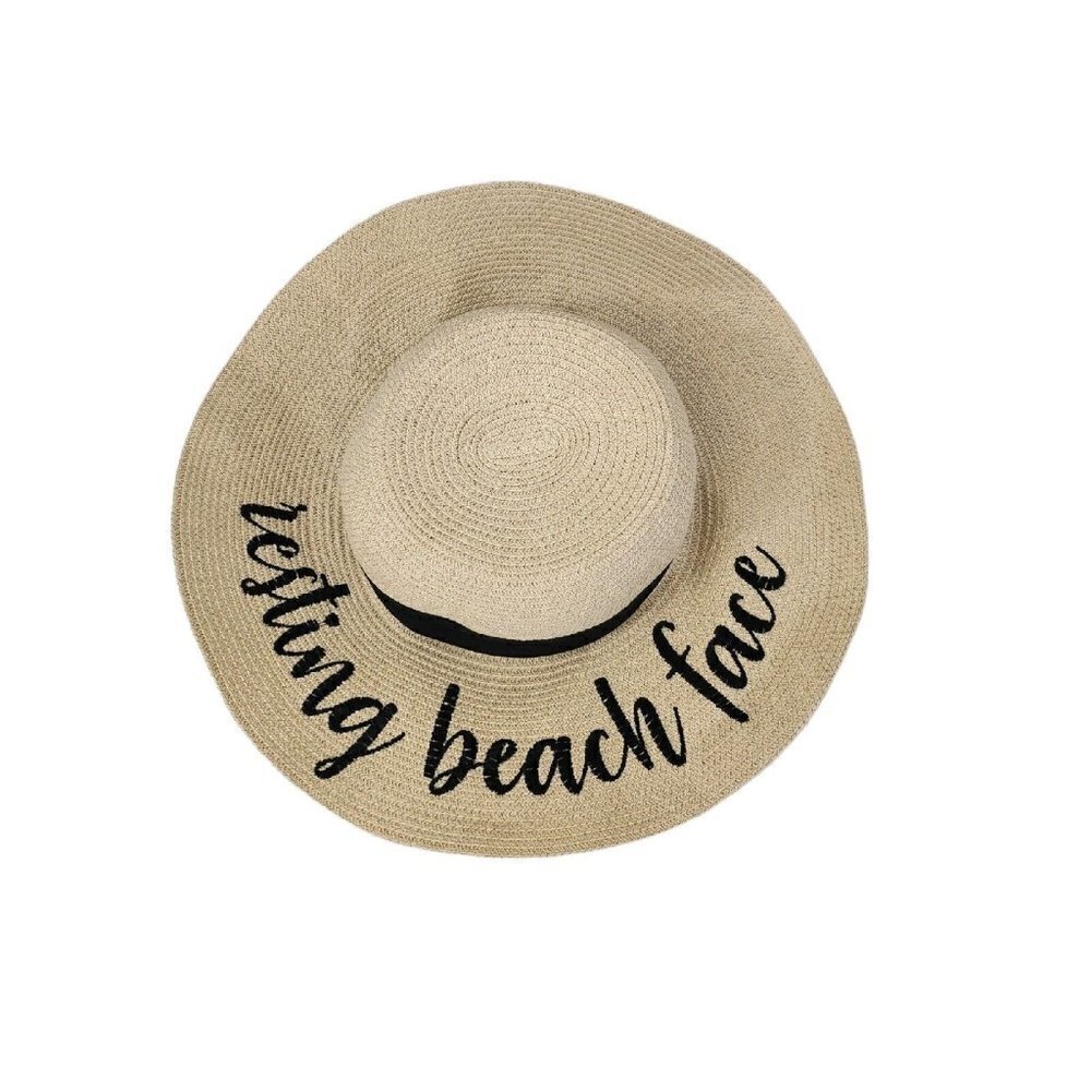 Brook + Bay Womens Floppy Beach Sun Hat Resting‎ Beach Face